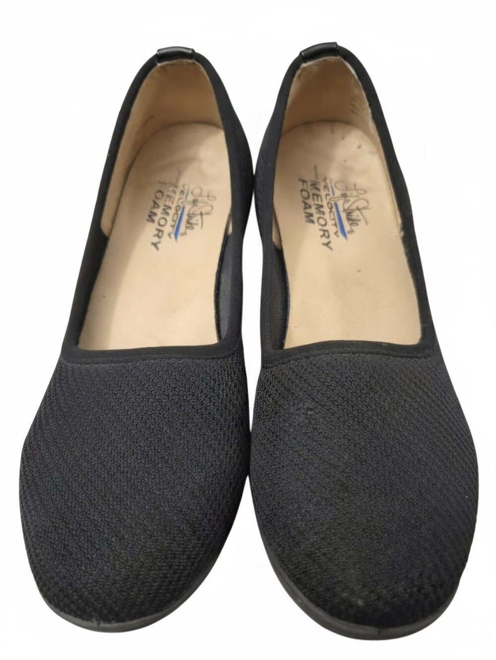 LifeStride Velocity Black Knit Slip On Comfort Flats Shoes Size 7